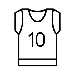 Leinwandbilder - Vector graphic of basketball jersey number ten sports apparel uniform outline design element