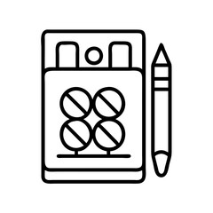Poster - Drawing of mahjong set with pencil for game night illustration and chinese tile game art design