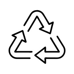 Poster - Recycle arrow symbol vector image for eco friendly environment and waste management concept design