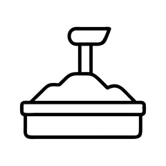 Poster - Sand box vector illustration for kids playground equipment design and outdoor play area fun time