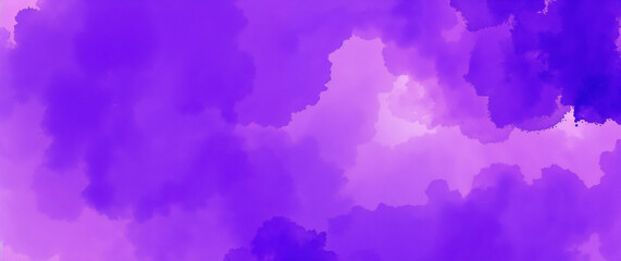 Leinwandbilder - Purple watercolor painting creating abstract background with soft blurry texture