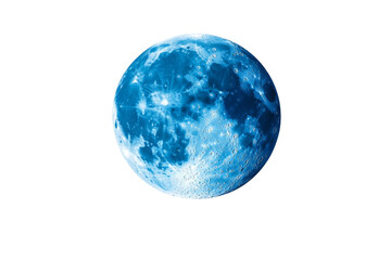 blue moon is floating in the sky, isolated