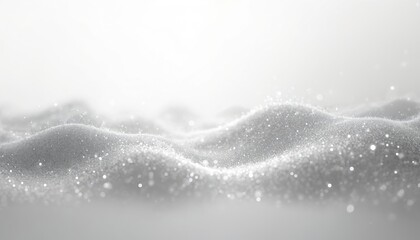Leinwandbilder - Abstract wave sound visuals with bright particles against white background. Glowing particles. Futuristic digital design for technology, music, data, science backgrounds, website banners.