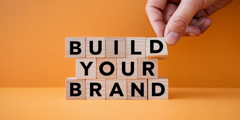 Poster - Wooden cubes spelling 