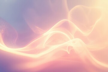 Poster - Soft pastel waves create a serene and calming abstract landscape in pastel hues