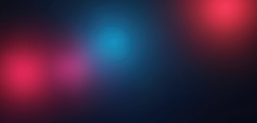 Poster - Abstract background featuring soft neon glow, blurred colors like blue, pink, red on black. Modern design with vibrant colorful light overlay. Ideal for creative projects, tech, design, web,