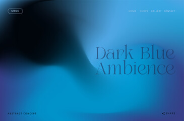 Wall Mural - trendy gradient fluid wave background, colorful abstract liquid. dark blue design wallpaper for bann