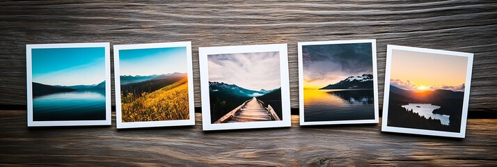 Poster - Picturesque scenes of serene lakes and expansive landscapes captured in stunning nature photography : Generative AI