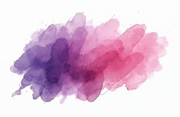 Poster - abstract watercolor painting. purple, pink brush strokes on white background. modern art design for 