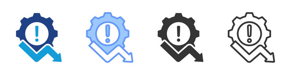Poster - Risk Management icon set multiple style collection