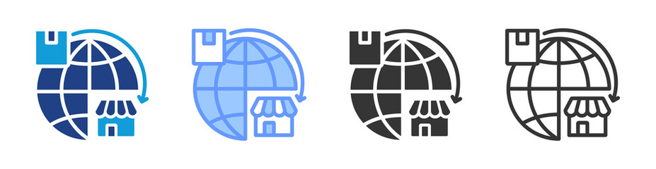 Poster - Import icon set multiple style collection