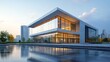 © ArtHive - Corporate Modern office building in the evening