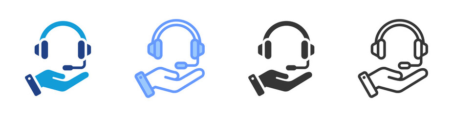 Aufkleber - Assistance icon set multiple style collection