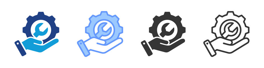 Aufkleber - Service icon set multiple style collection