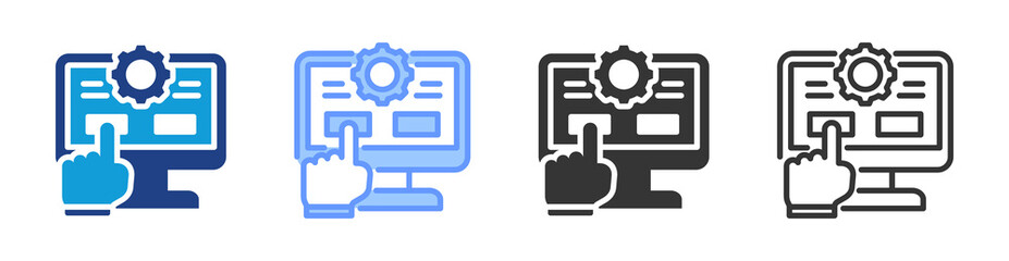 Poster - Self Service icon set multiple style collection