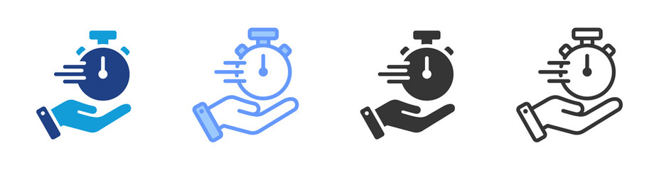 Poster - Speed icon set multiple style collection