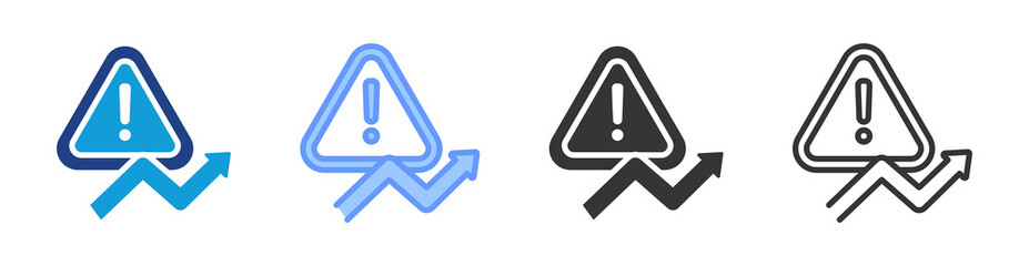 Aufkleber - Problem Escalation icon set multiple style collection