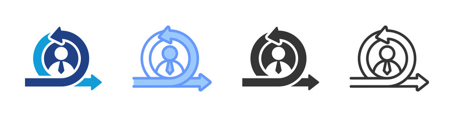 Poster - Agile Workforce icon set multiple style collection