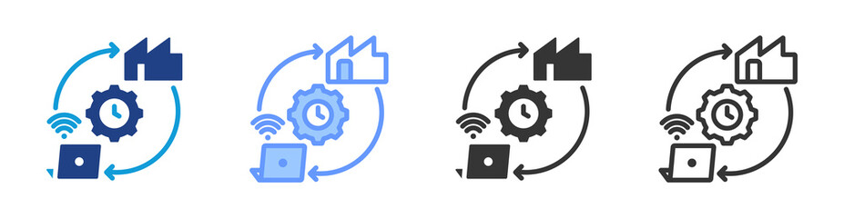 Poster - Alternative Work Arrangement icon set multiple style collection