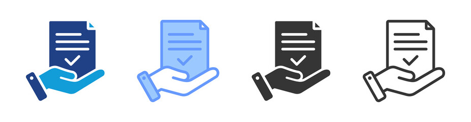 Poster - Assignment icon set multiple style collection