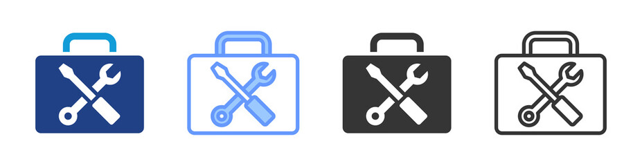 Poster - Tools icon set multiple style collection