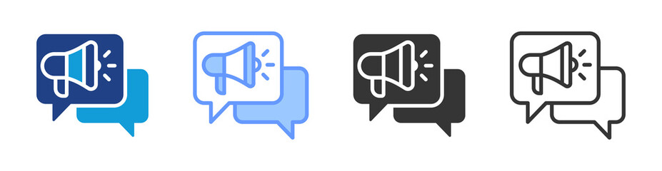 Poster - Communication icon set multiple style collection