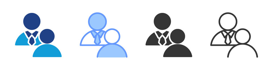 Aufkleber - In Person icon set multiple style collection