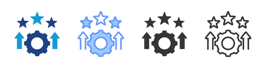 Poster - Improvement icon set multiple style collection