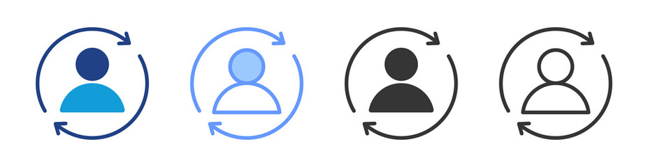 Poster - Renewal icon set multiple style collection