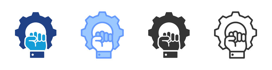 Poster - Revolution icon set multiple style collection