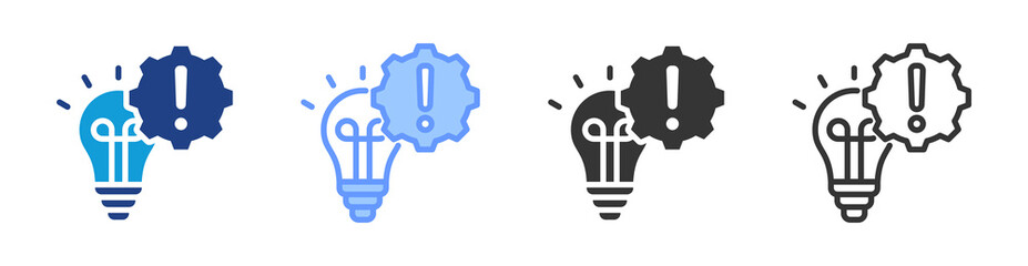Poster - Innovation icon set multiple style collection