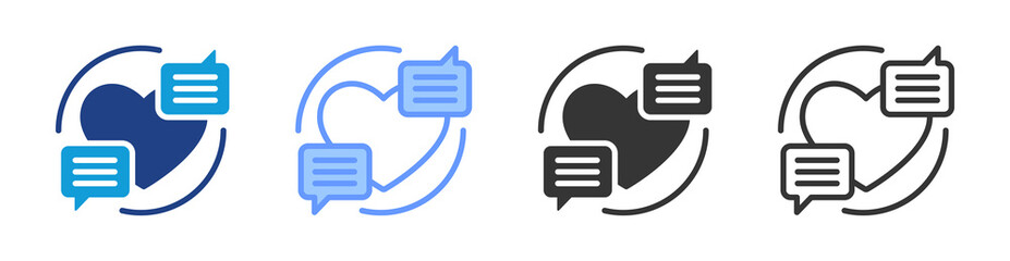 Poster - Engagement icon set multiple style collection