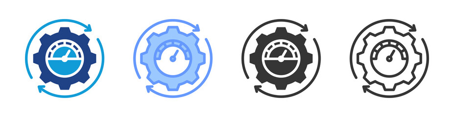 Poster - Optimization icon set multiple style collection