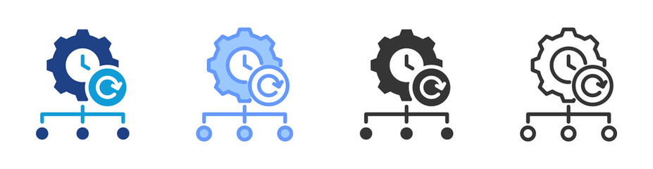 Poster - Realtime Processing icon set multiple style collection