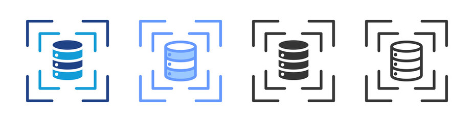Poster - Scalability icon set multiple style collection