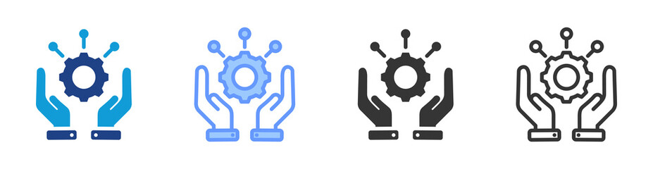 Poster - Resource Management icon set multiple style collection