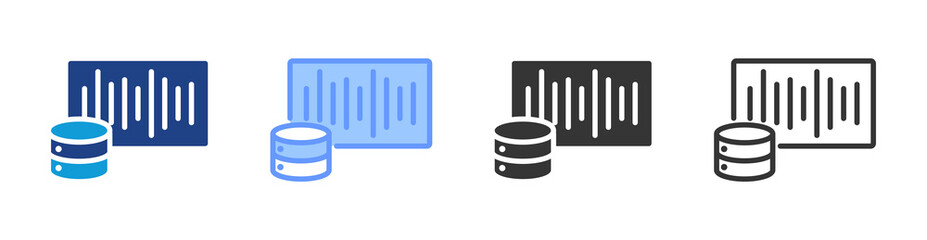 Poster - Serialization icon set multiple style collection
