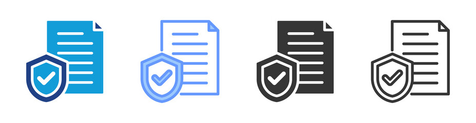 Poster - Data Governance icon set multiple style collection