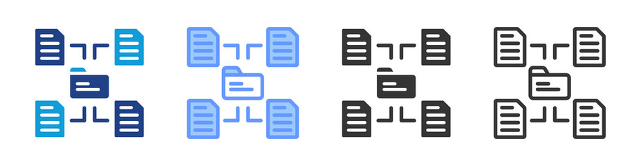 Aufkleber - Data Modeling icon set multiple style collection