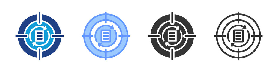 Poster - Data Lifecycle icon set multiple style collection