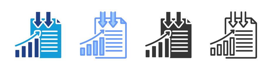 Poster - Data Inference icon set multiple style collection