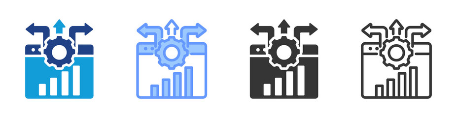 Poster - Data Driven Decision Making icon set multiple style collection