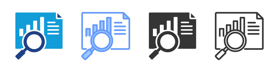 Poster - Data Analysis icon set multiple style collection