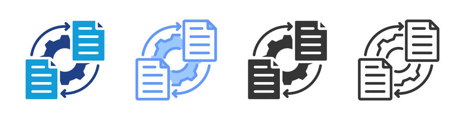 Aufkleber - Data Sharing icon set multiple style collection