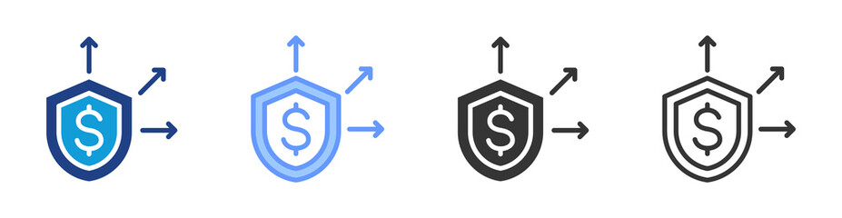 Poster - Liability icon set multiple style collection