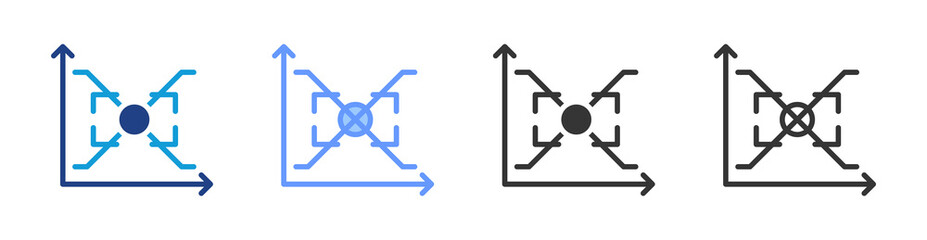 Poster - Break Event Point icon set multiple style collection