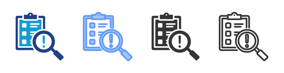 Poster - Risk Assessment icon set multiple style collection