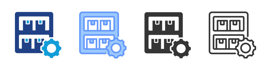 Poster - Inventory icon set multiple style collection