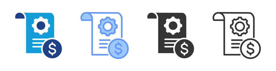Poster - Operating Expense icon set multiple style collection
