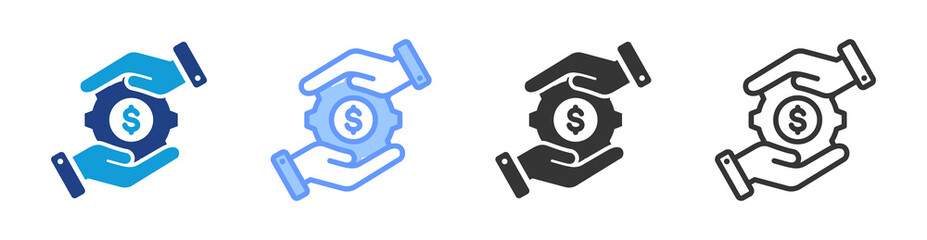 Poster - Account Receivable icon set multiple style collection